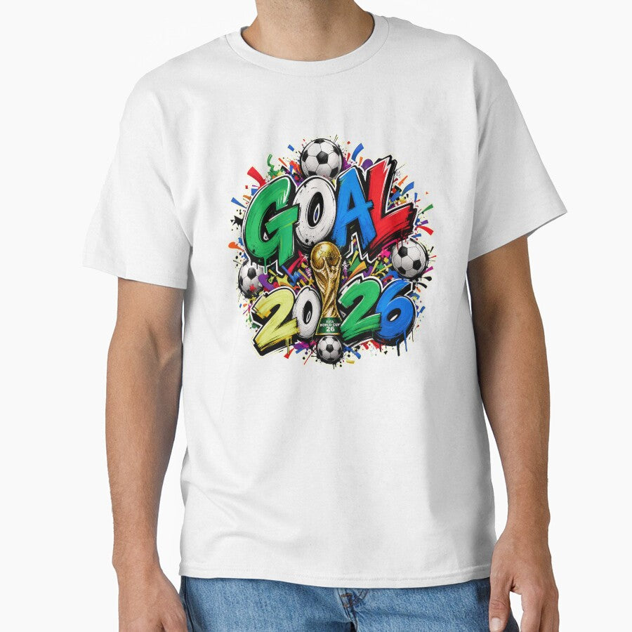 GOAL 2026 World Cup Graffiti Street Art High Energy T-Shirt by Ahmed Nedji