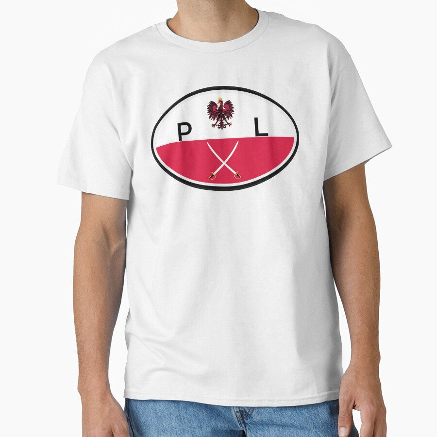 poland flag oval polish eagle by GlobalPrintArt