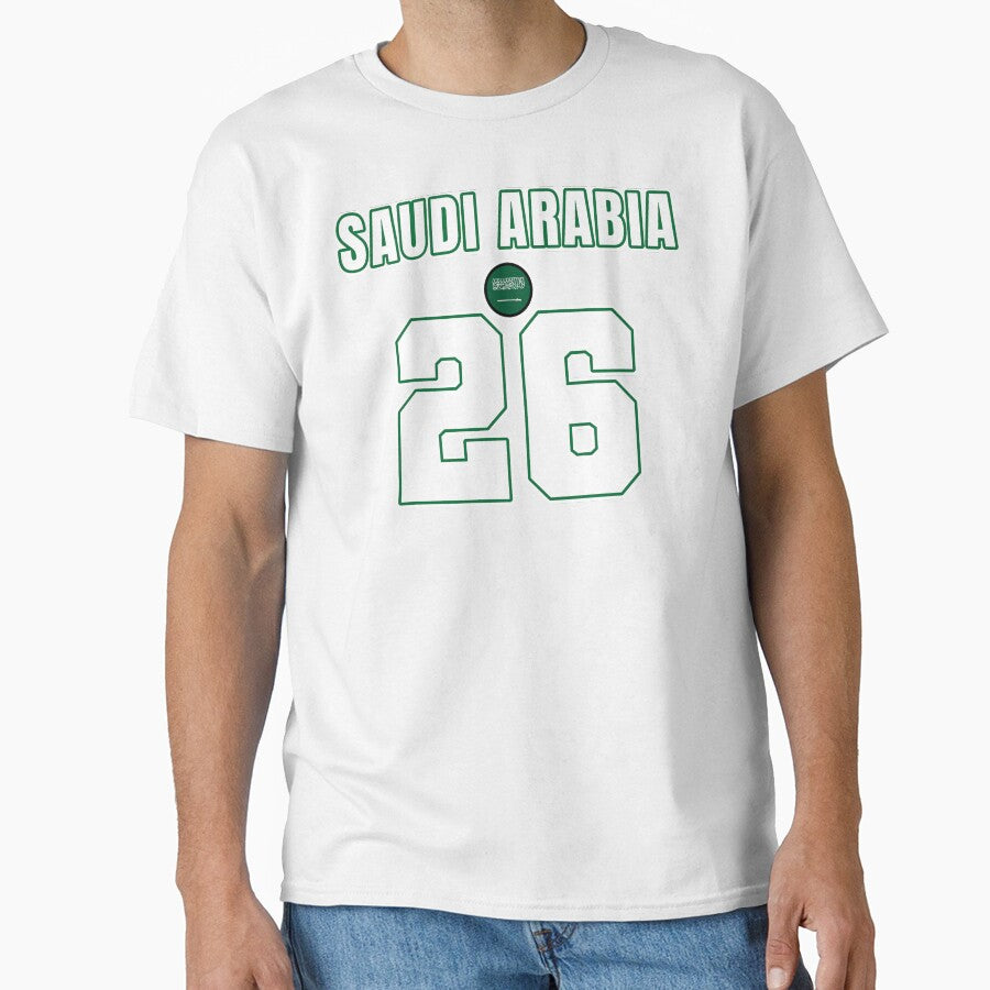 Saudi Arabia 26 Football Shirt Style Design – Saudi Arabia National Team Apparel by The Hairy Melon