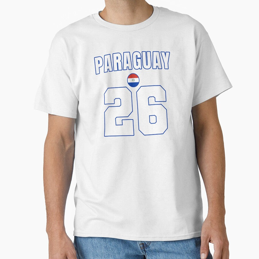 Paraguay 26 Football Shirt Style Design – Paraguay National Team Apparel by The Hairy Melon