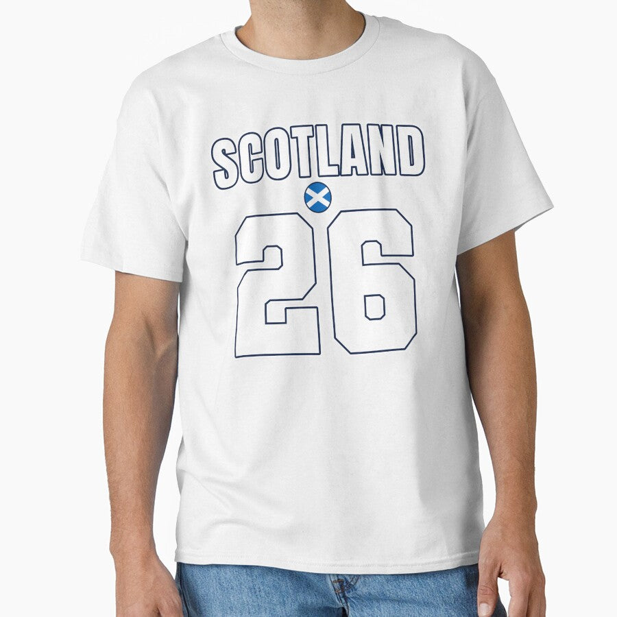 Scotland 26 Football Shirt | Scotland 2026 Soccer Fan Apparel | Vintage Jersey Style Tee | Scotland Supporter Gift by The Hairy Melon
