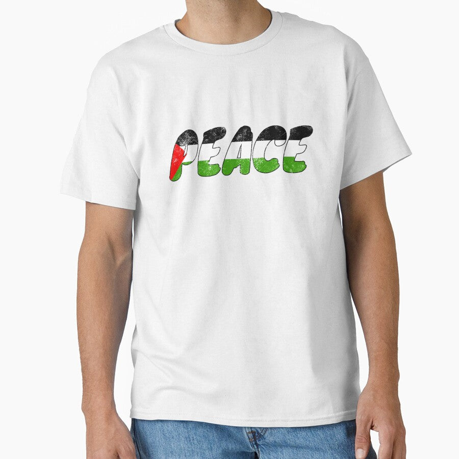 Palestine Flag Peace tshirt distressed vintage by farhanhafeez