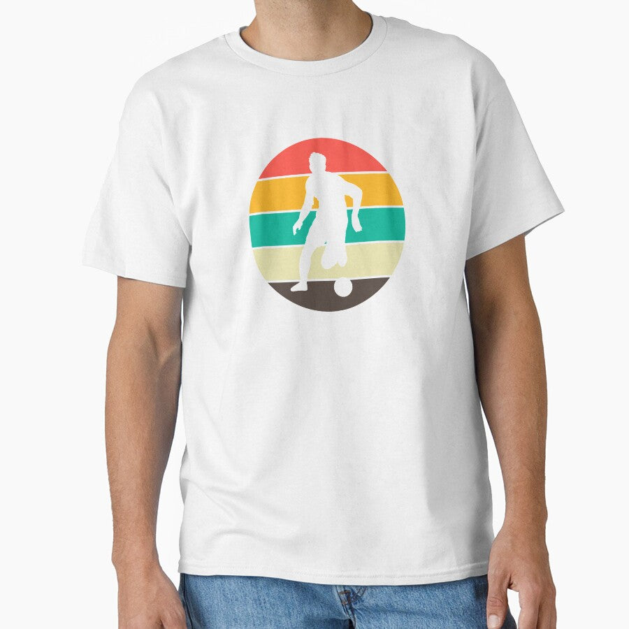 Soccer Player Silhouet Whitin Vintage Sunset by Web CreationsNL