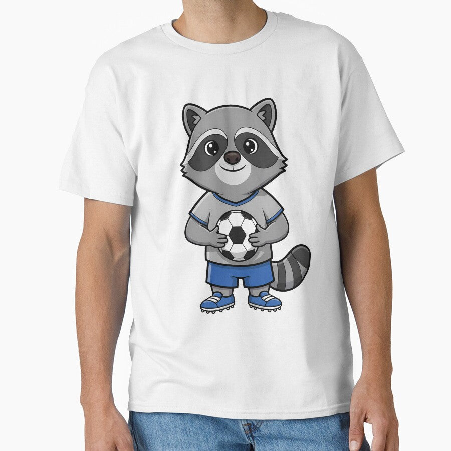 Raccoon Soccer Player Cartoon Kids by k3rstman1