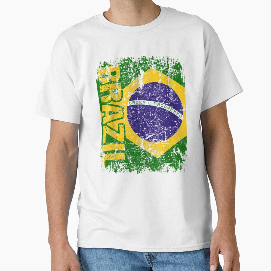 brazil brasil flag vintage distressed brazil by ZackYanez