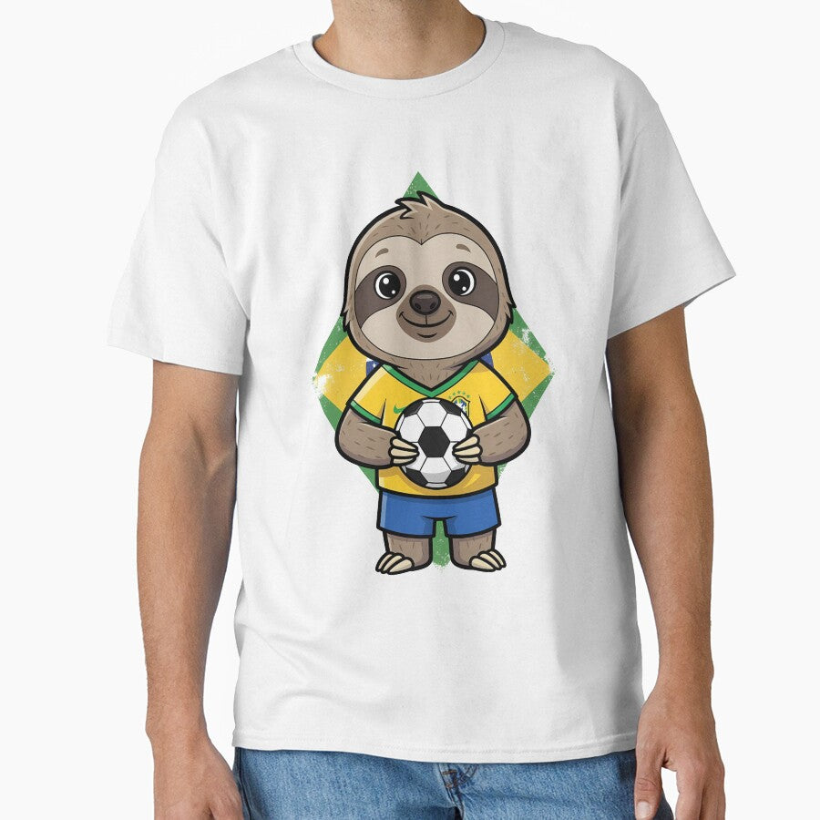 Brazil Sloth Football Fan Soccer Animal by k3rstman1
