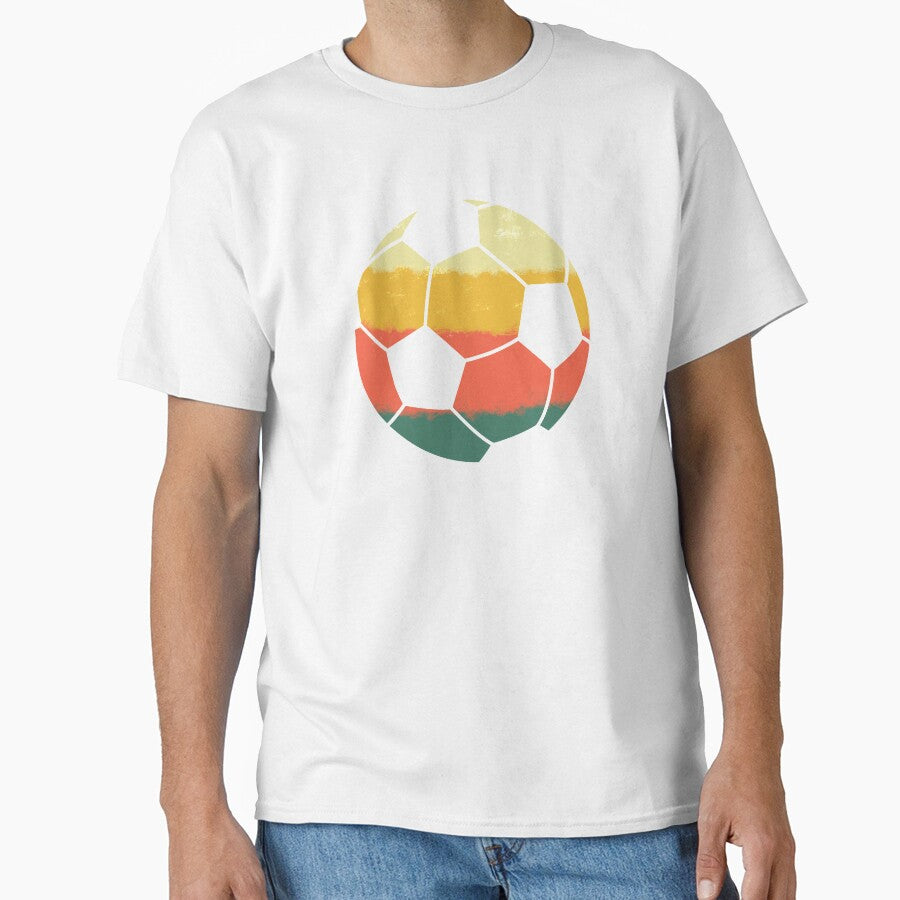 Retro American Soccer Ball Vintage Style print by NoveltyMerch