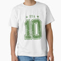 USA 10 Jersey Number Distressed Army Green by Tamawy