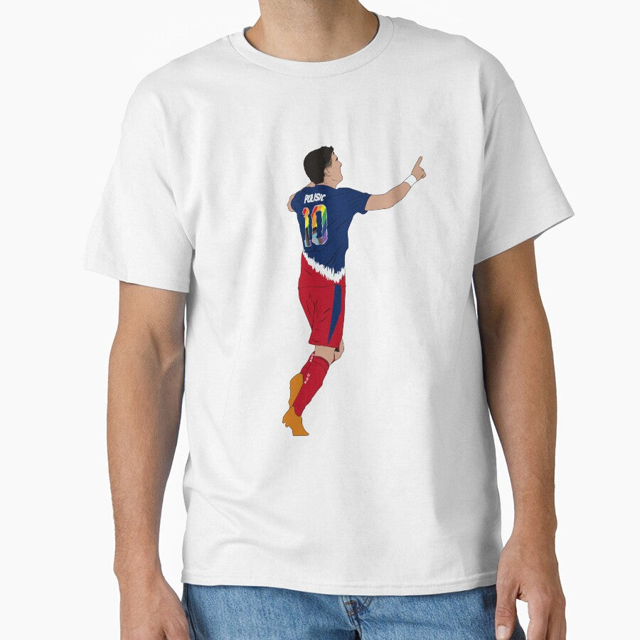 Christian Pulisic USA #10 Pride Goal Celebration Minimalist by Hevding