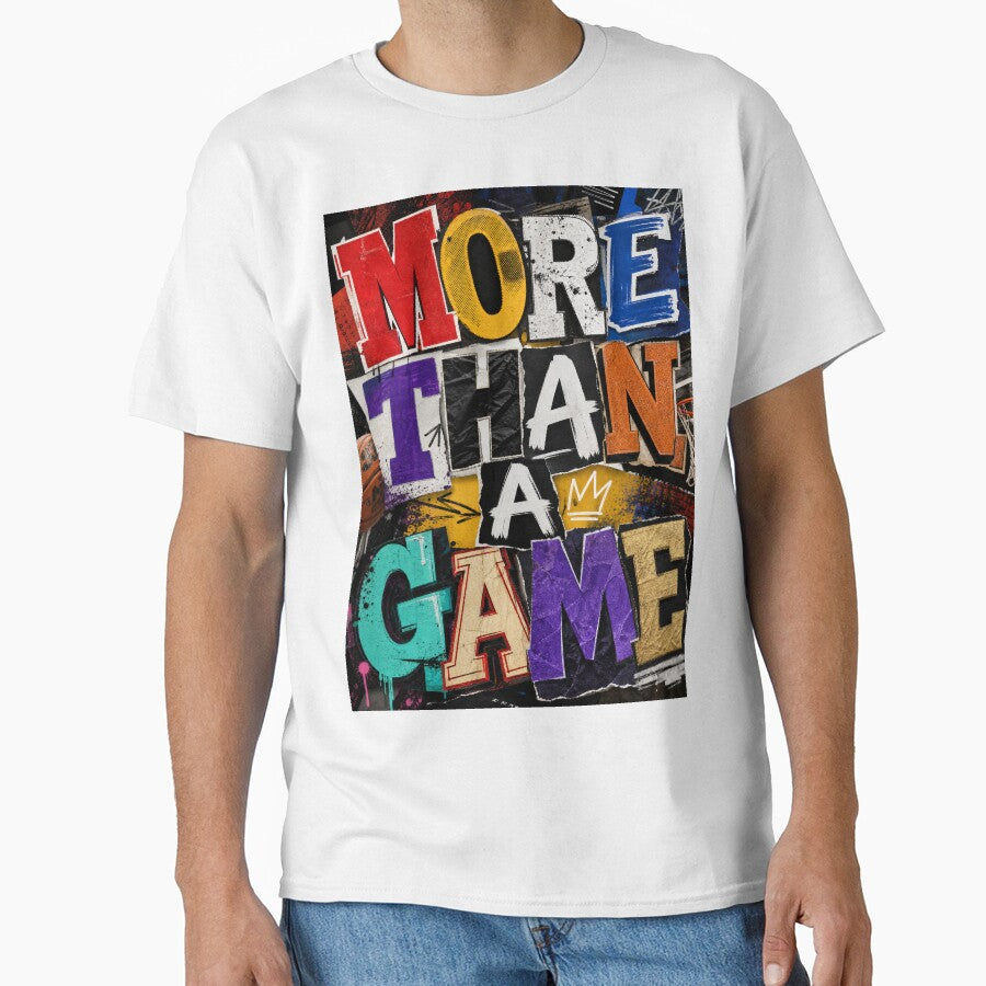 More Than A Game Typography, Colorful Letter Collage Design by Jandedan