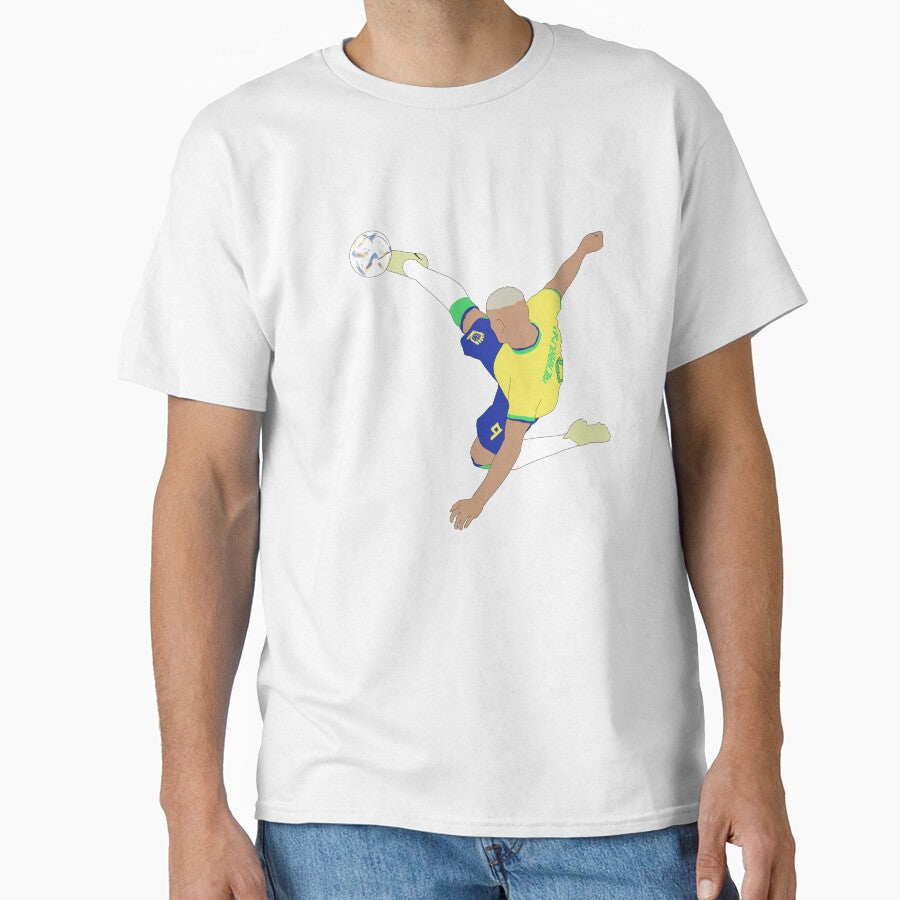 Richarlison Bicycle Kick Brazil World Cup Minimalist by Hevding