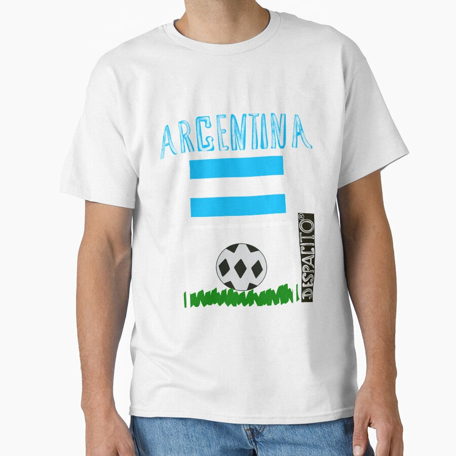 Despacito® Official Distressed Text Argentina Flag Futbol Soccer Ball by lovemedespacito