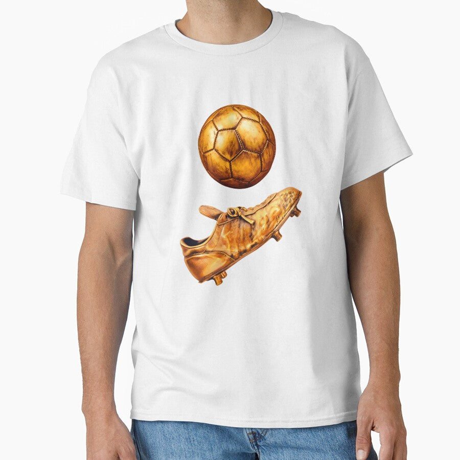 Vintage Gold Soccer Ball Cleat by FunToTheFullest
