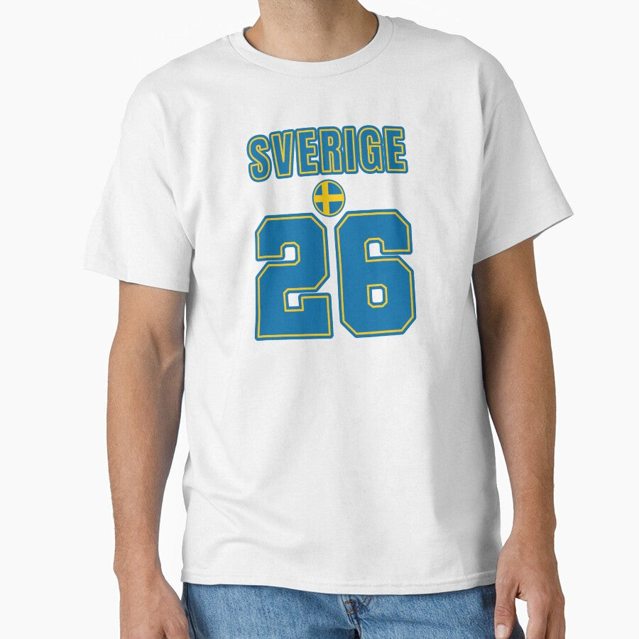 Sweden 26 Football Shirt Style Design – Sweden National Team Apparel by The Hairy Melon