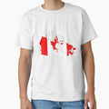 Canada Flag map tshirt distressed vintage by farhanhafeez