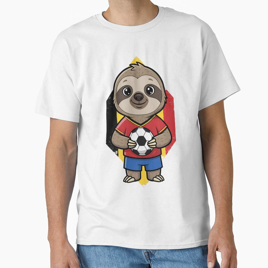 Belgium Sloth Soccer Football Fan by k3rstman1