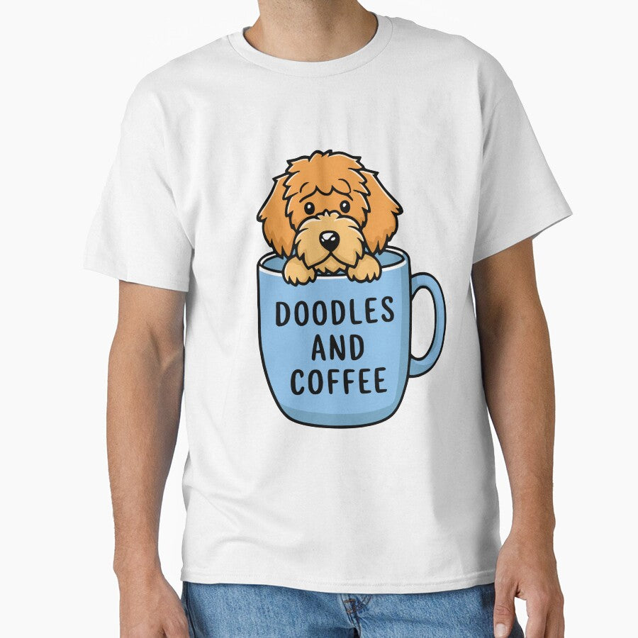 Doodles And Coffee! Cute Golden Doodles by PMCreative
