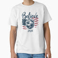 Believe - USA Flag Soccer 2026 Distressed Patriotic by AnAzArt