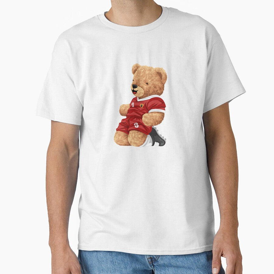 Soccer Teddy Bear Player Red Jersey by Bhonard 21