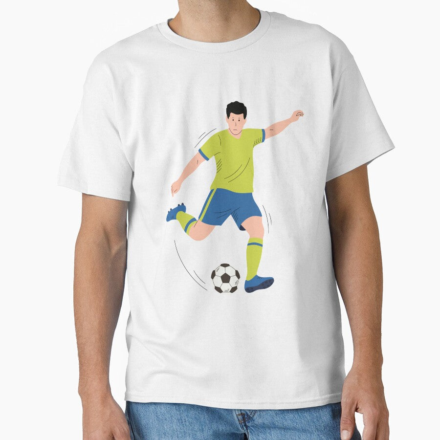 Dynamic Soccer Player Kicking Ball Illustration by AllaMashycheva