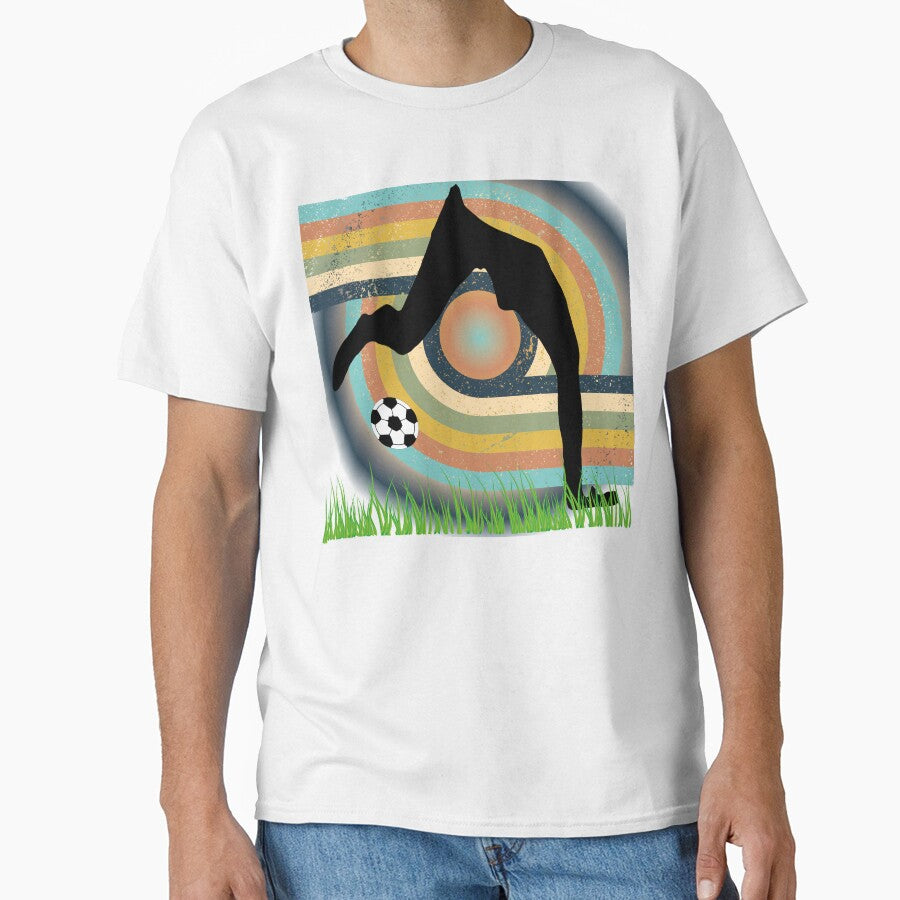 Vintage Football Silhouette Retro Sunset by DrTol