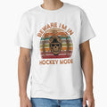 Beware I'm In Hockey Mode Funny Hockey Player Skull retro Gift by Theobsessed01
