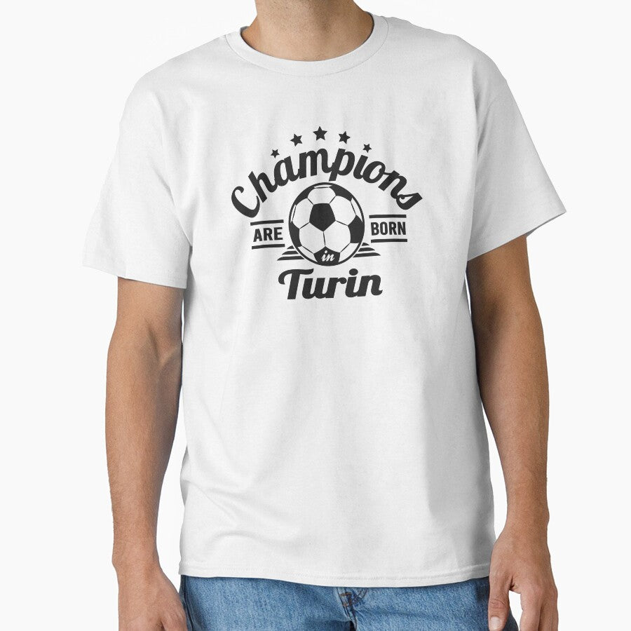 Champions Are Born In Turin , football fans vintage gift by lamjar-art