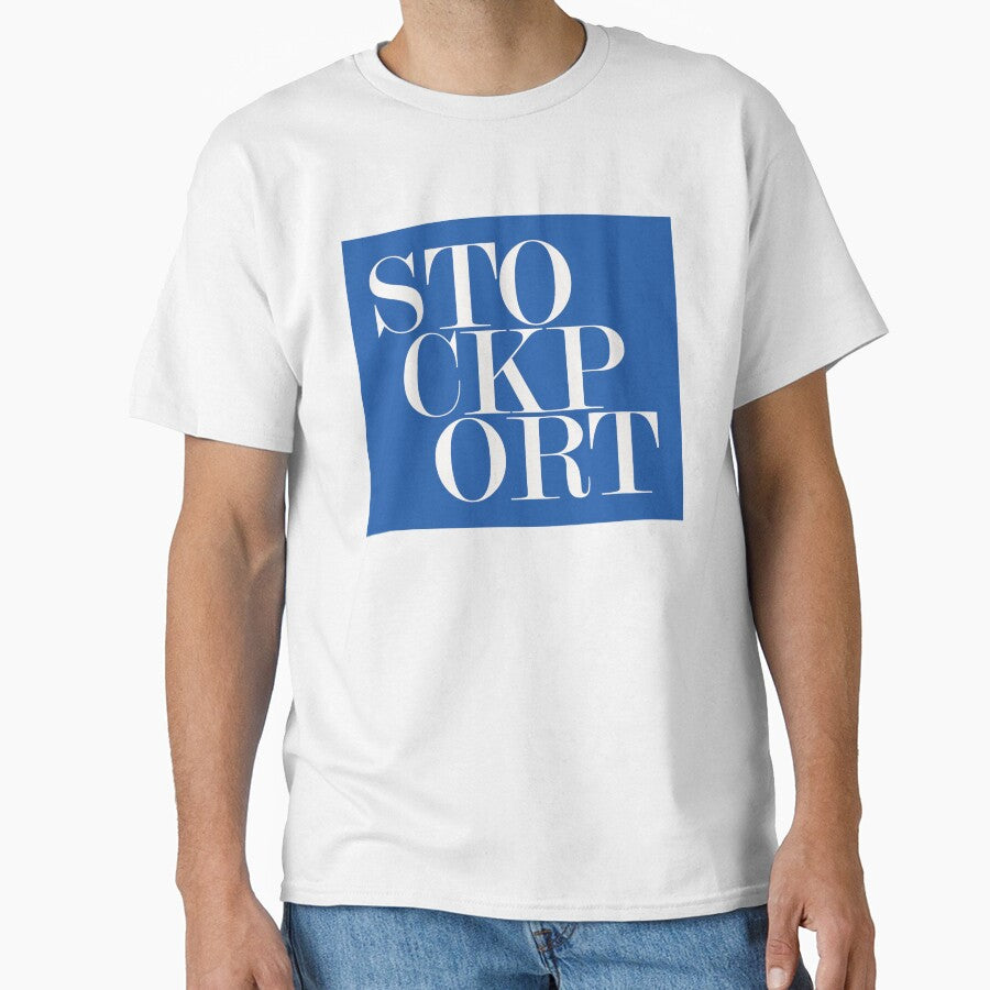 Stockport UK City Typography Minimalist Patriotic Travel Souvenir by kakarikihill