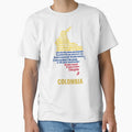 Map of Colombia with National Anthem - Typographic Art by JR78
