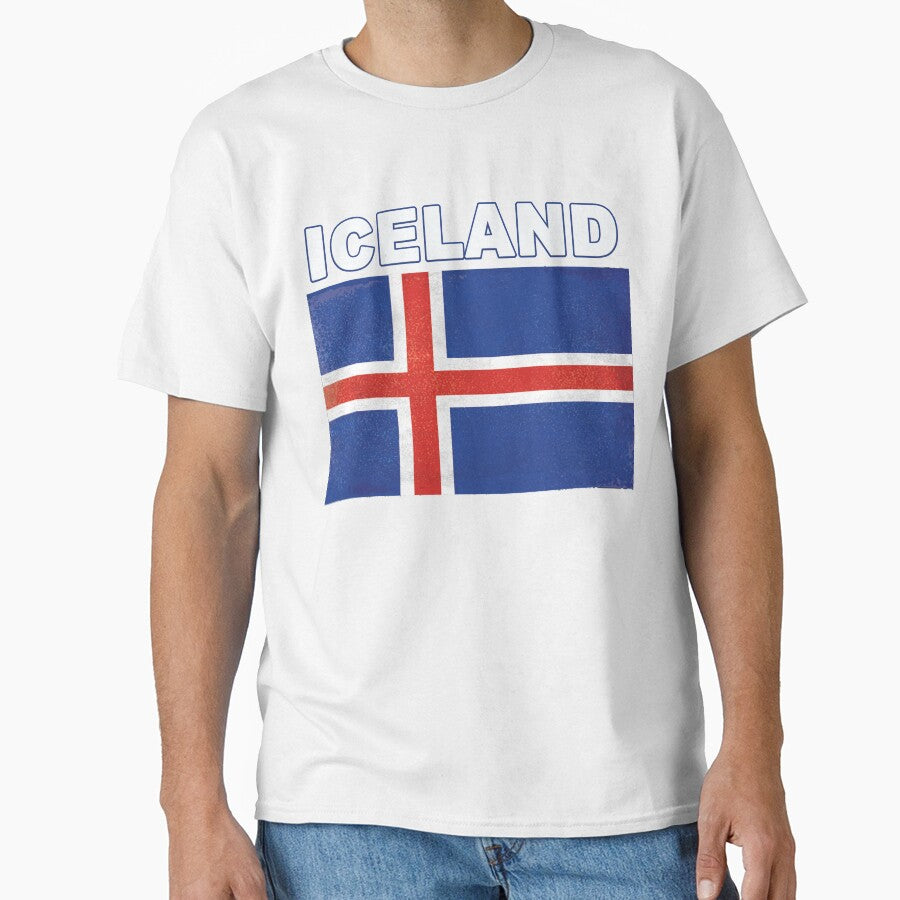 HD Distressed Iceland Flag Design by merchhost