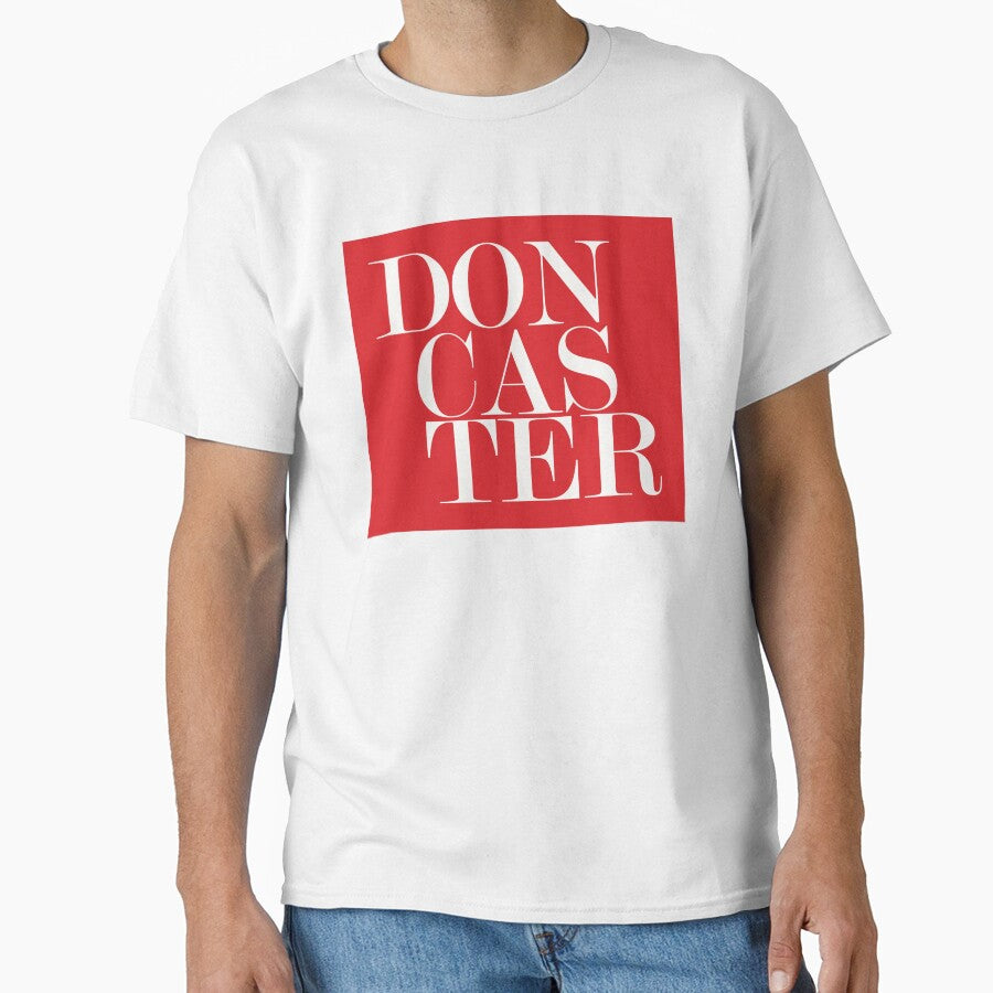 Doncaster (Red) Typography Minimalist Patriotic Travel Souvenir by kakarikihill