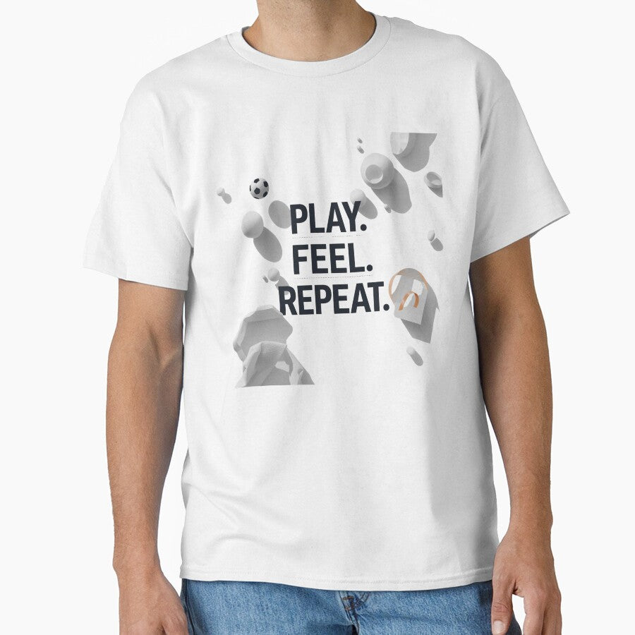 Play Feel Repeat – Football Lifestyle Streetwear T-Shirt by SoccerVibes