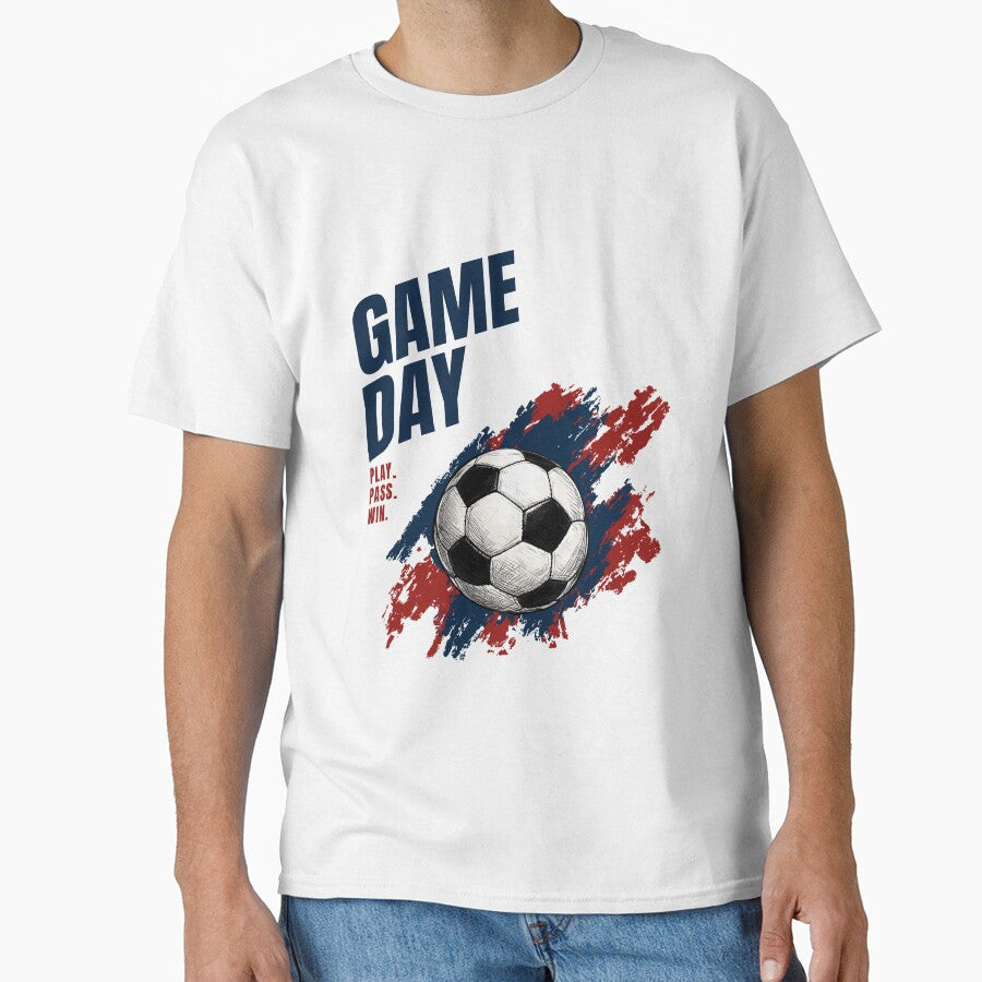 Game Day Soccer  – Play Pass Win Football Graphic by thesalynn