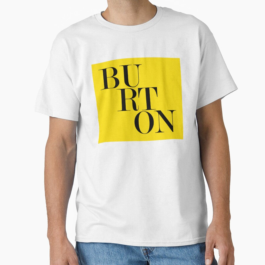 Burton UK Town Typography Minimalist Patriotic Travel Souvenir by kakarikihill