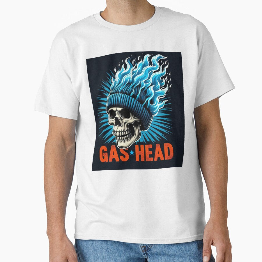 Gas head skull with flames by JasonTrivettart