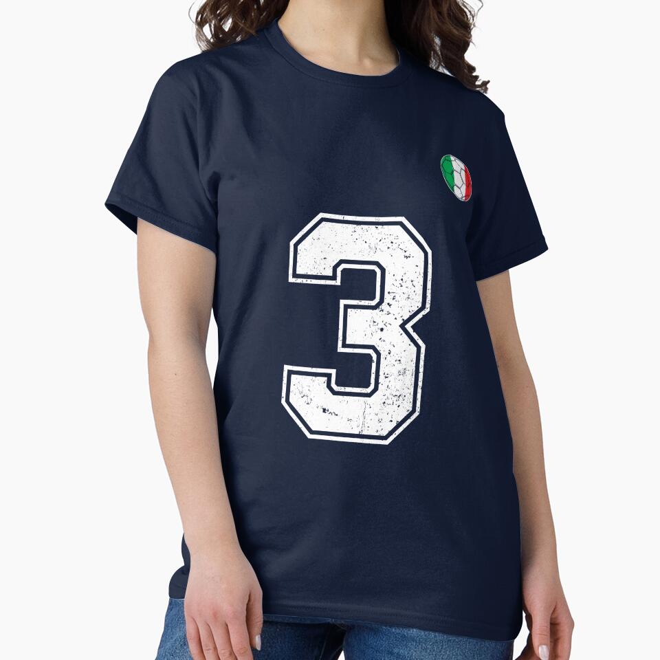 Italy Soccer Number 3 Vintage Sports Fan by RoyesButler