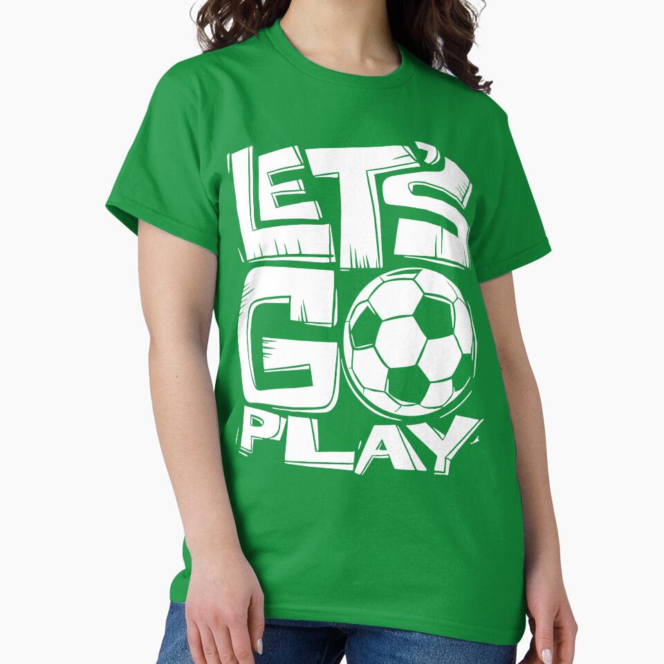 Let’s Go Play – Bold Soccer Ball Typography by pixelated_echoes