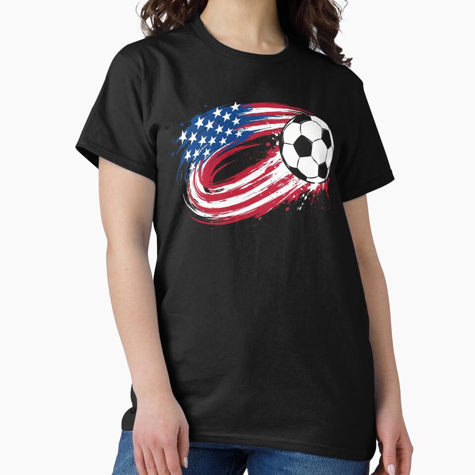 USA Soccer Ball Splatter American Flag Graphic by TeNovaStudio