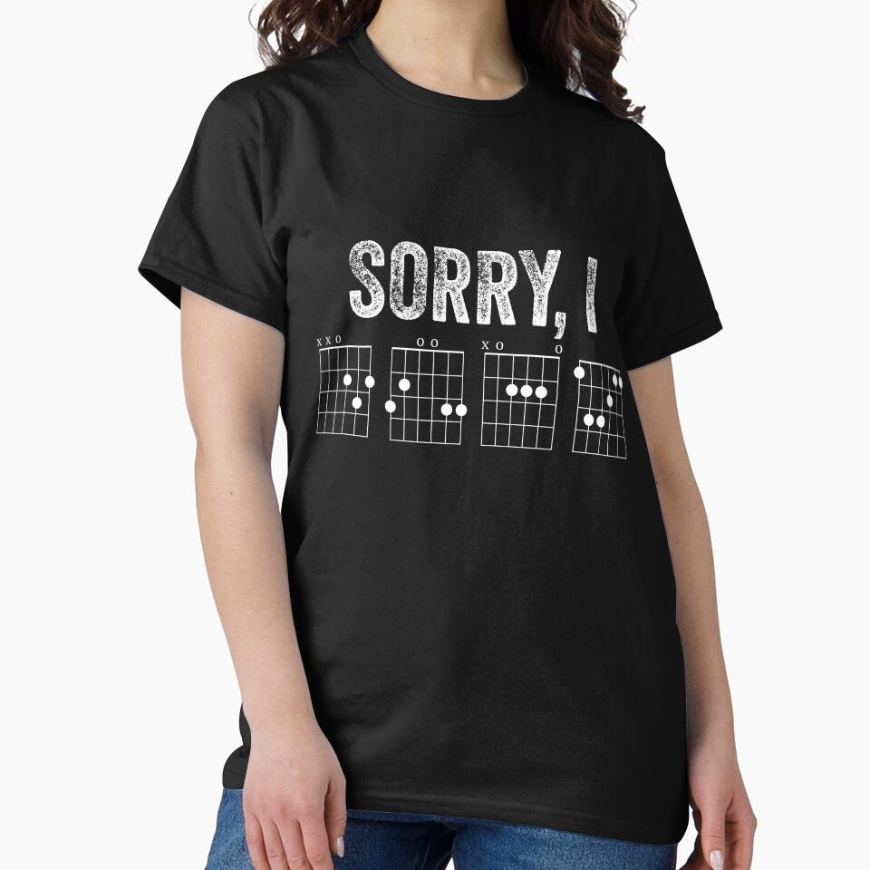 Sorry IDGAF Message Guitar Chords Guitarist vintage by VitoshkinaShop