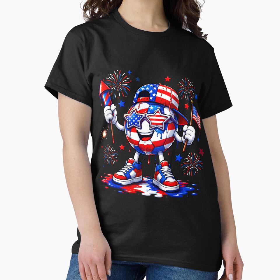 Patriotic Soccer 4th of July American Flag USA Boys Kids by elongatedjazz