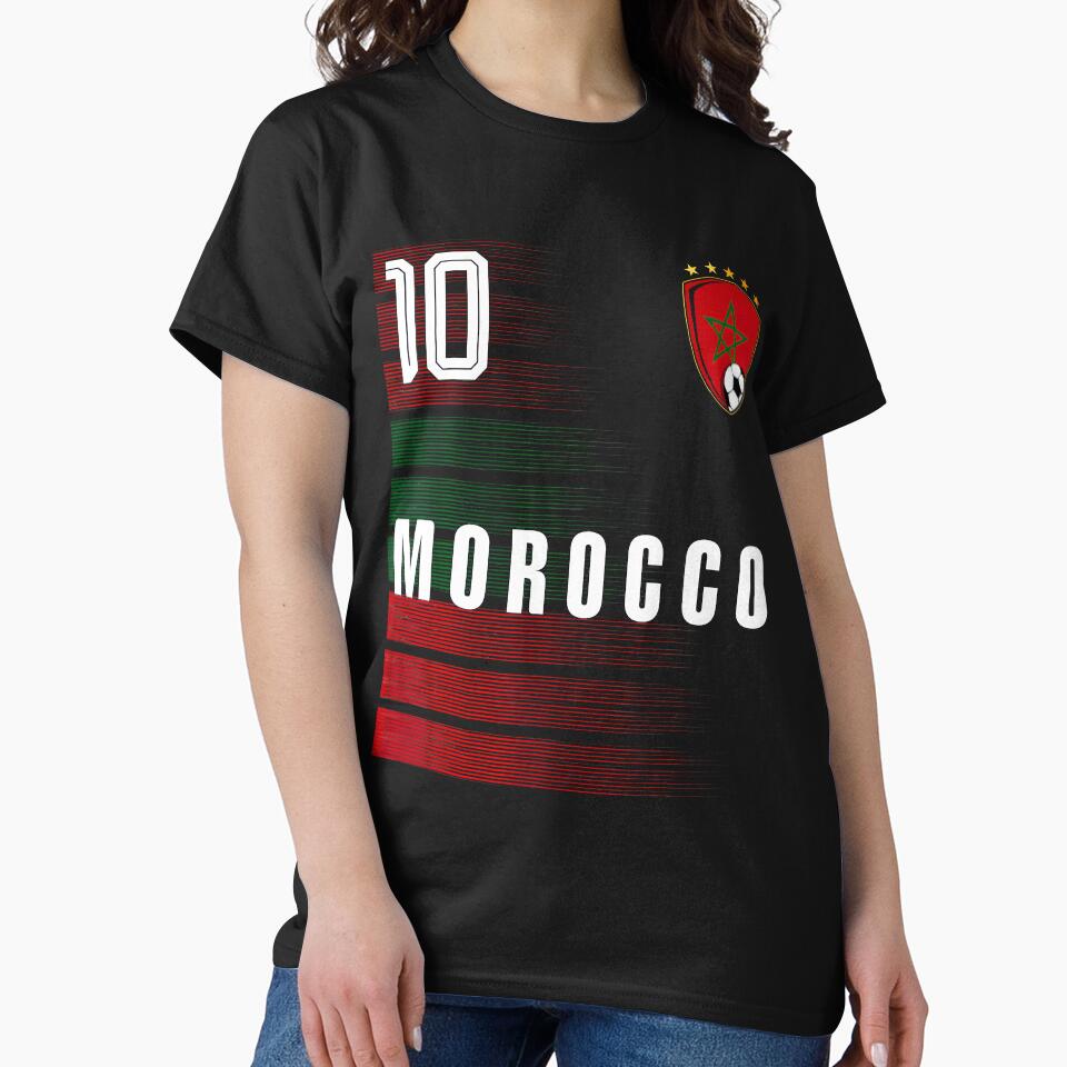 Football Soccer Morocco Flag Moroccan Pride Lovers Retro by Mdcazeem