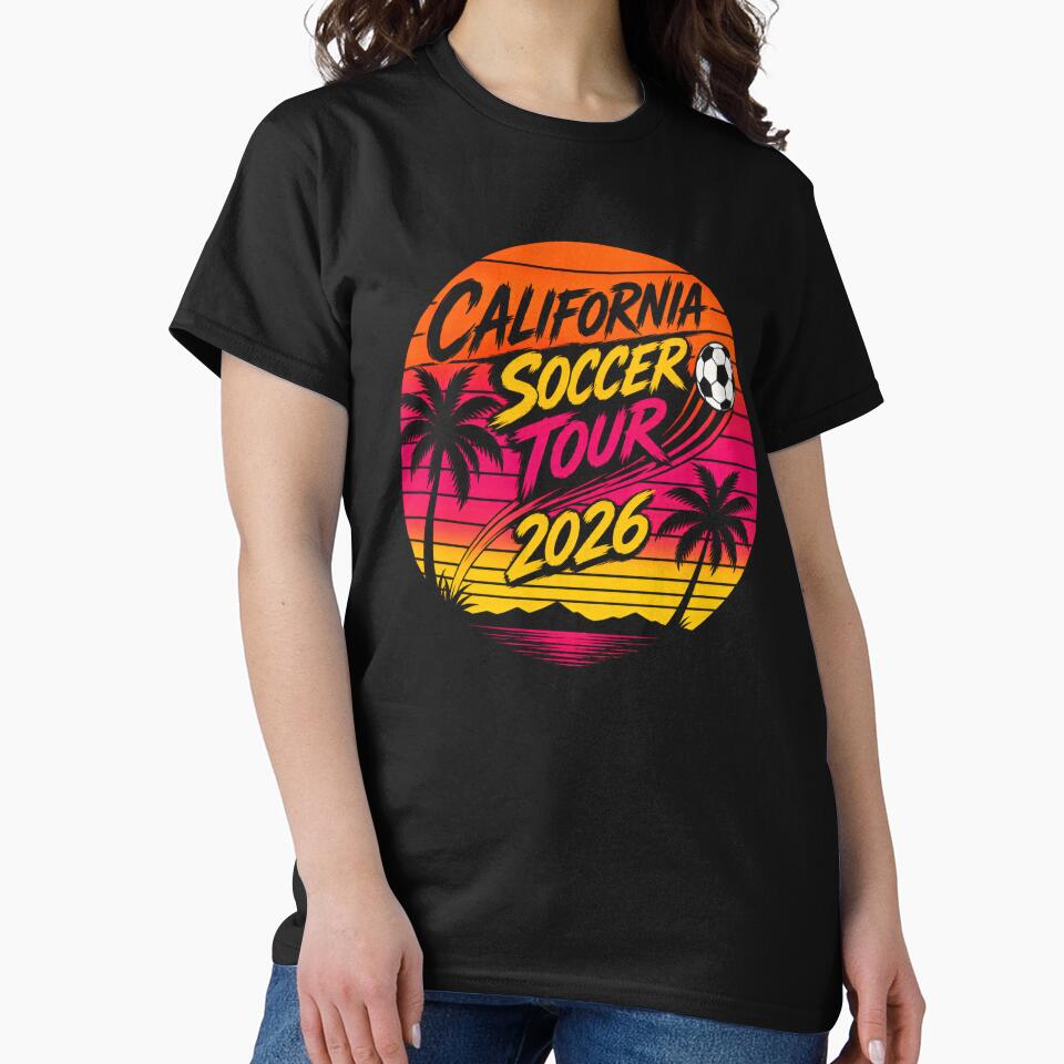 California Soccer Tour 2026 – Retro Sunset Soccer Fan Vintage Design by PatysArt