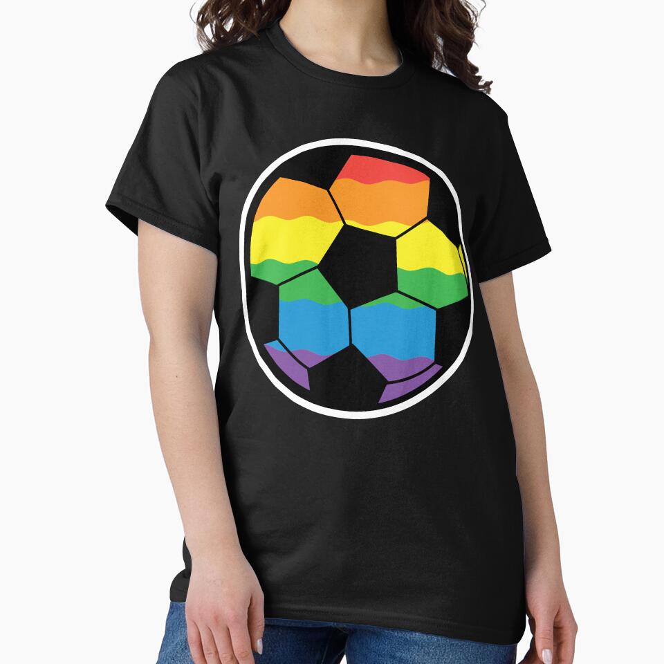 Pride Month rainbow LGBTQIA colorful rainbow soccer ball by Jdawnink