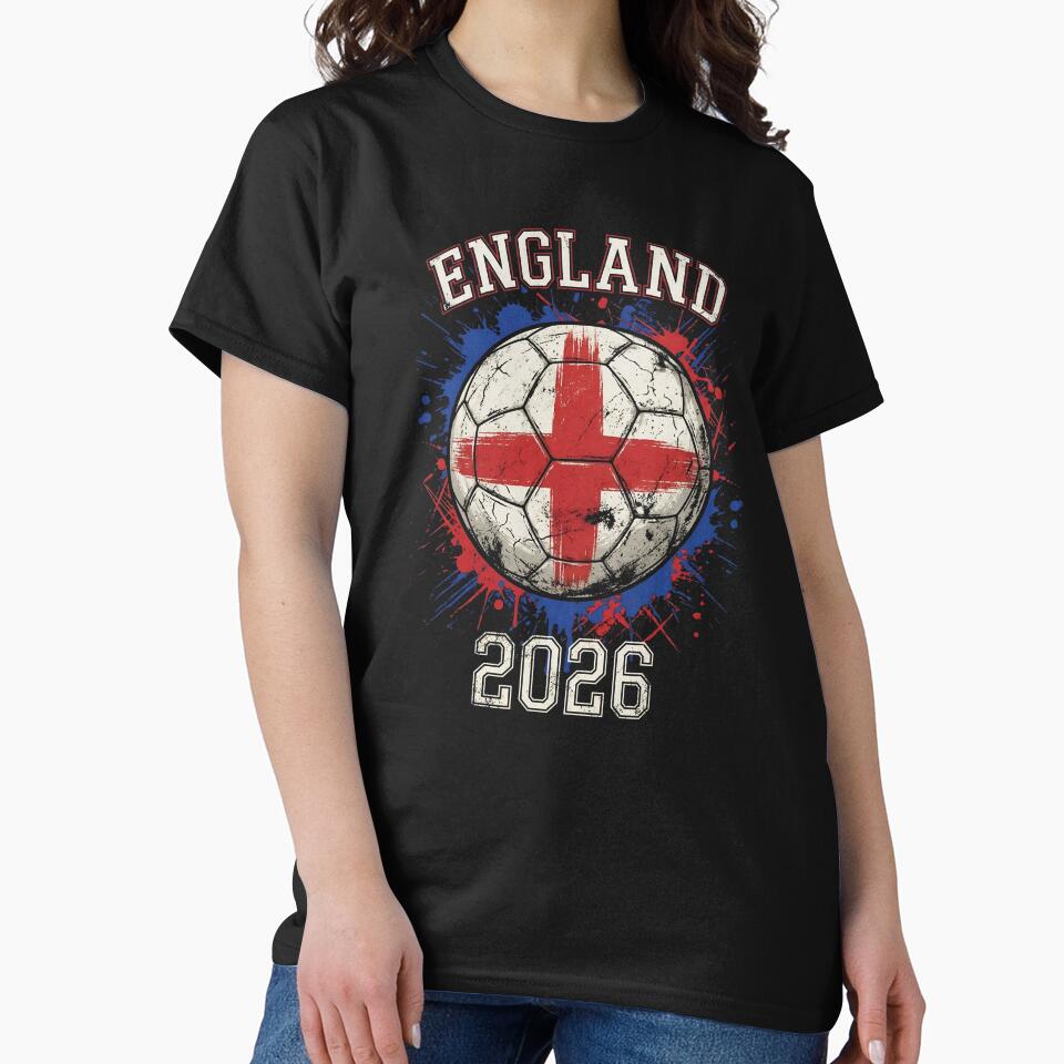 England 2026 Soccer - Paint Splash St. George's Cross Flag Art by Imaginationbeyond