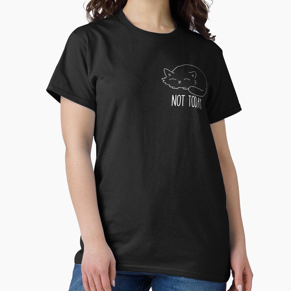 Copy of Not today lazy sleeping cat  small print by Vipstride  Services