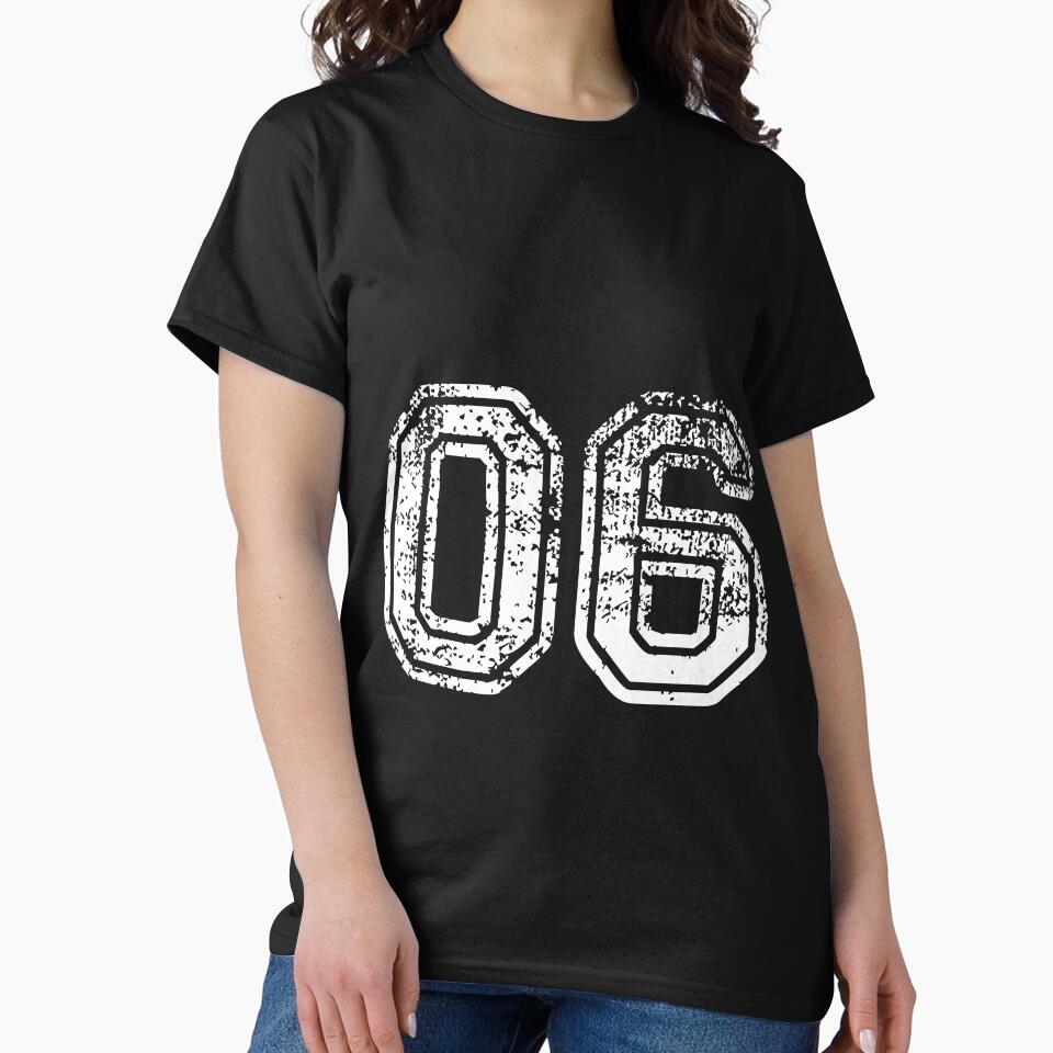 Sport Team Jersey 06 T Shirt Football Soccer Baseball Hockey Double Basketball Zero Six 0 6 by arcadetoystore