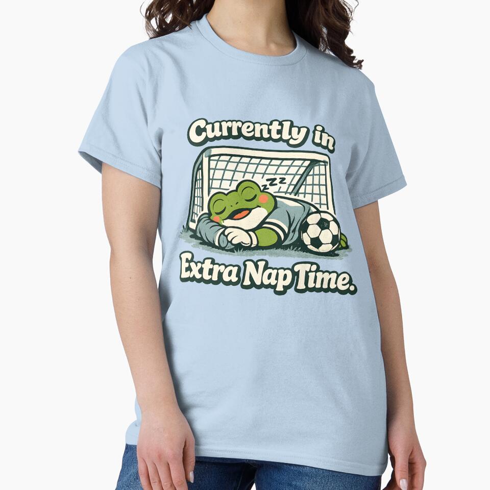 Currently in Extra Nap Time – Sleepy Goalkeeper Frog Funny Soccer Illustration by  Artistry in Motion by MADsrecreation