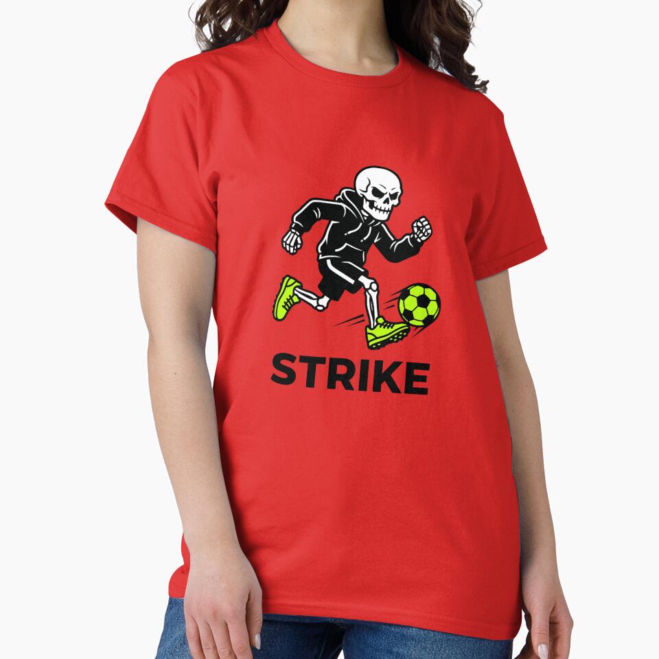 Cool Striker Skeleton Soccer Ball Run Laptop Decal by Mr-wow