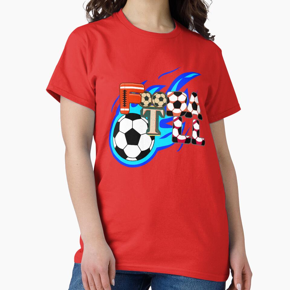 Football Typography Art -Soccer Ball Flame Sports Design by Palette _Vibes