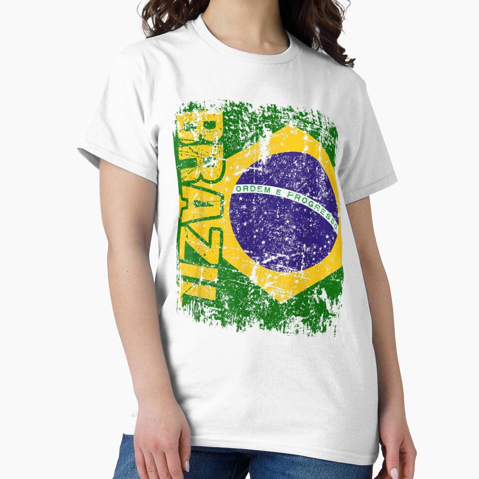 brazil brasil flag vintage distressed brazil by ZackYanez